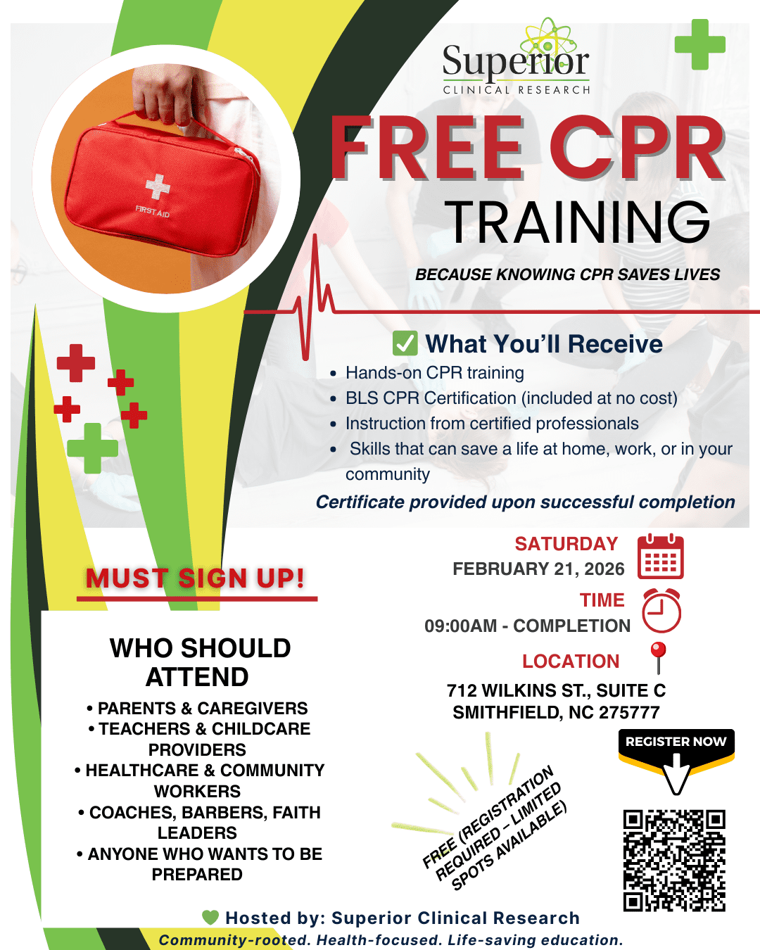 2026 CPR Traning Event Flyer